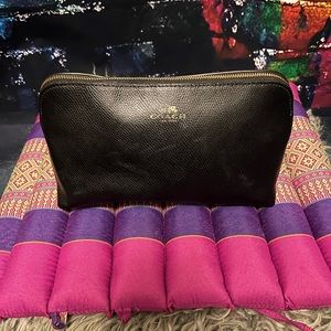 Coach black makeup bag